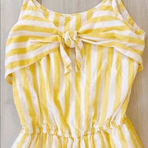 Abercrombie and Fitch Yellow Striped Romper